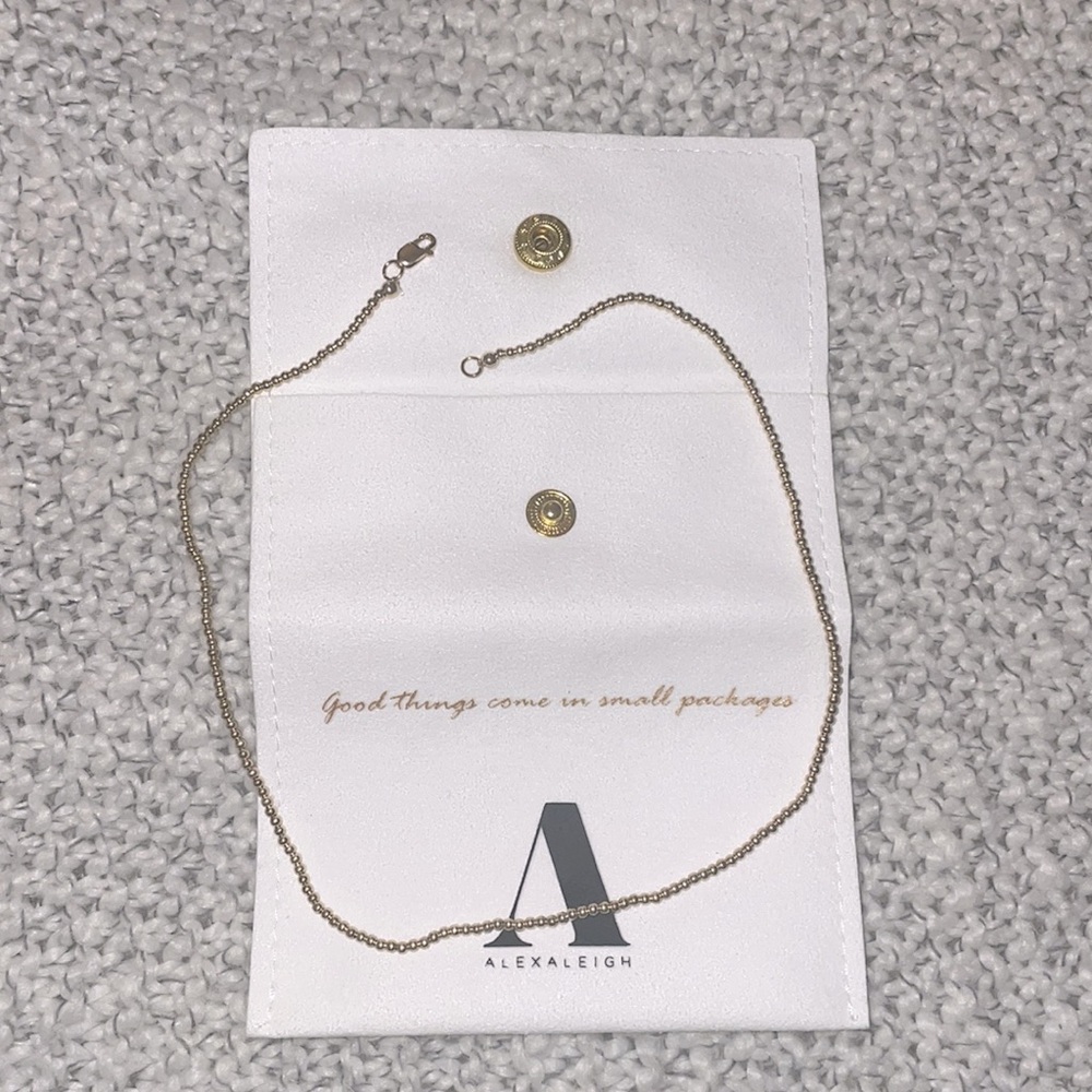 Alexa Leigh Gold 14” 2MM Ball Necklace